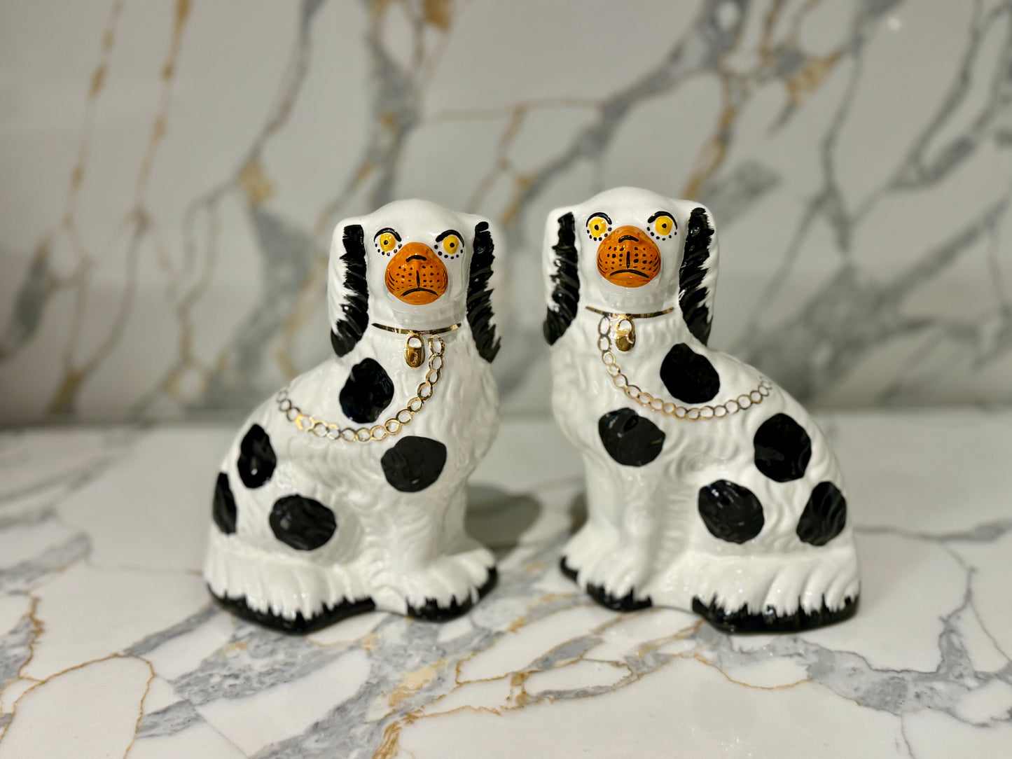 Pair of Vintage Staffordshire Dogs by Burleigh C.1970