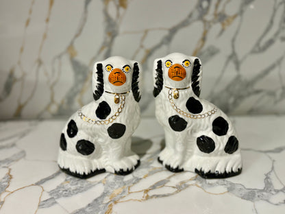 Pair of Vintage Staffordshire Dogs by Burleigh C.1970
