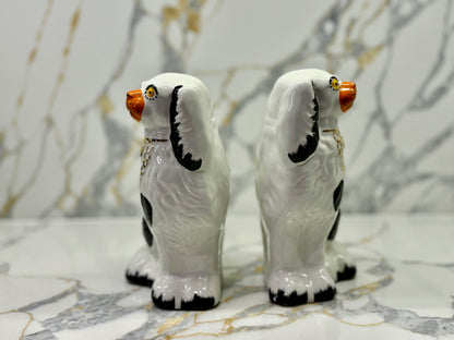 Pair of Vintage Staffordshire Dogs by Burleigh C.1970