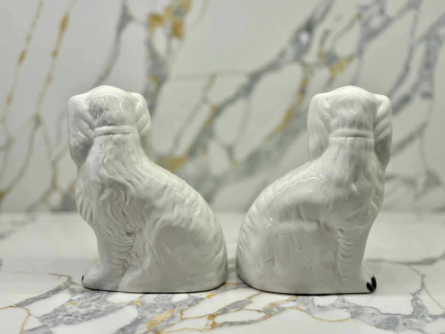 Pair of Vintage Staffordshire Dogs by Burleigh C.1970