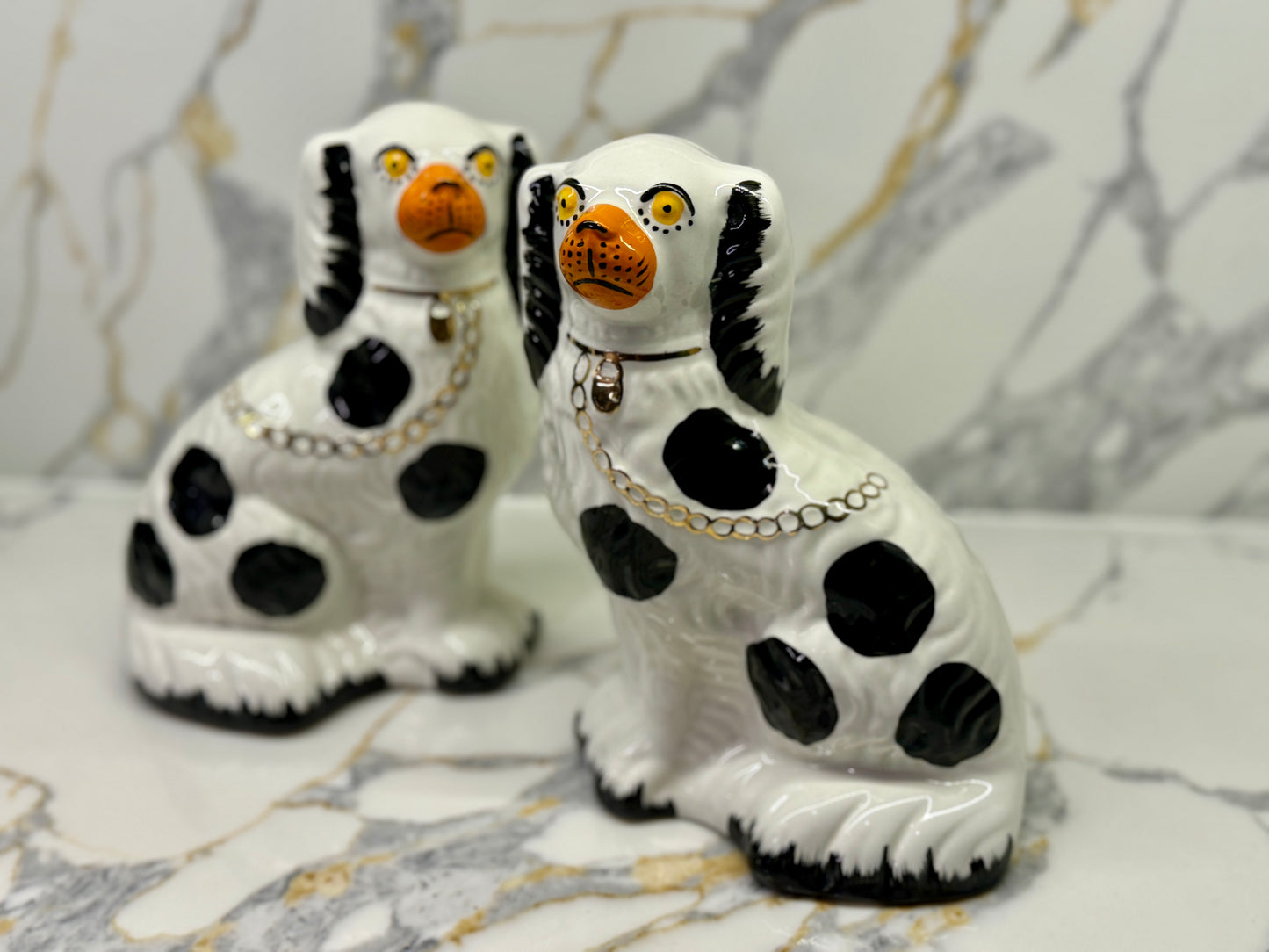 Pair of Vintage Staffordshire Dogs by Burleigh C.1970