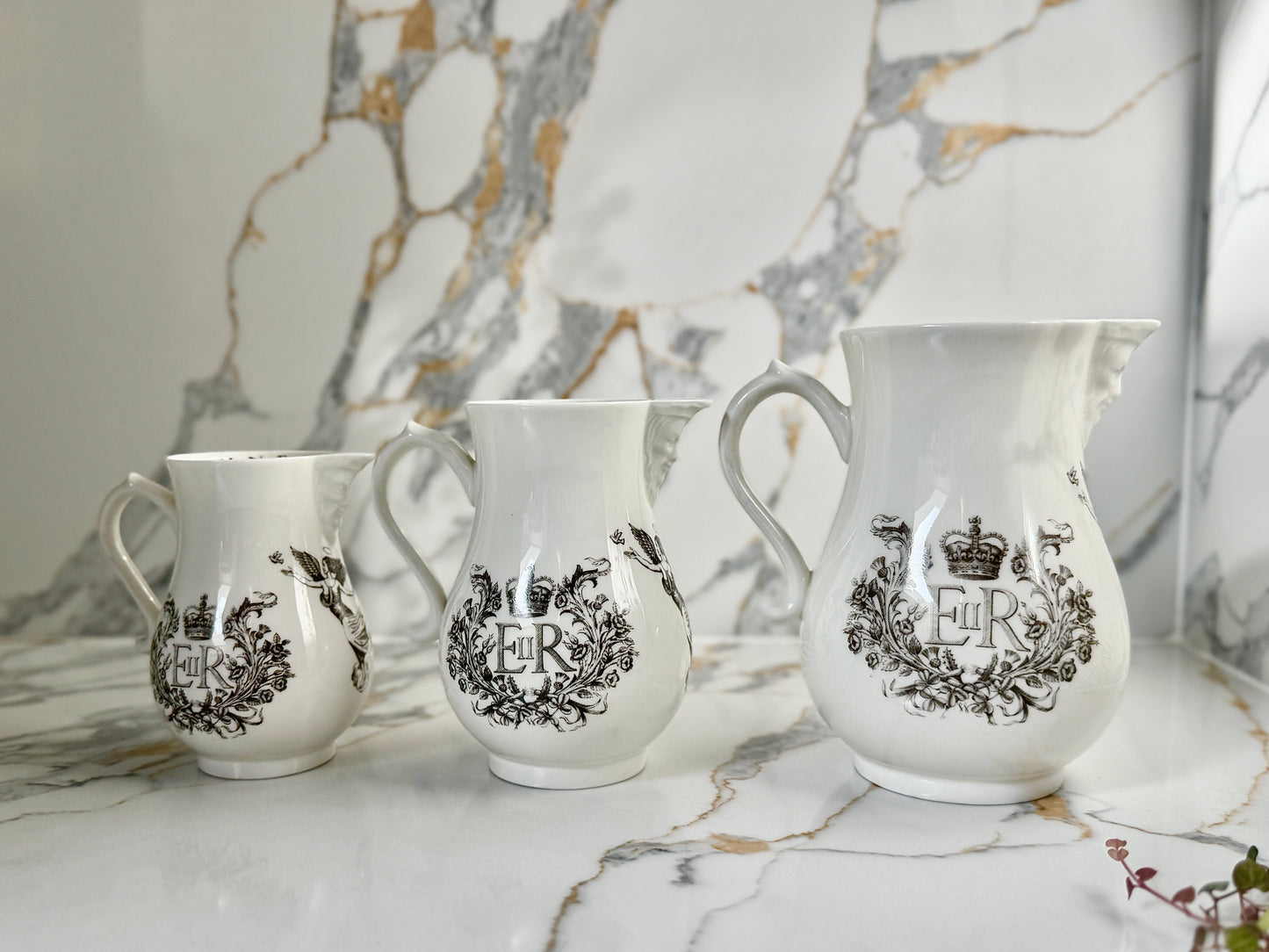 ロイヤルウースター、エリザベス女王戴冠記念ジャグ（３個セット）｜1953年