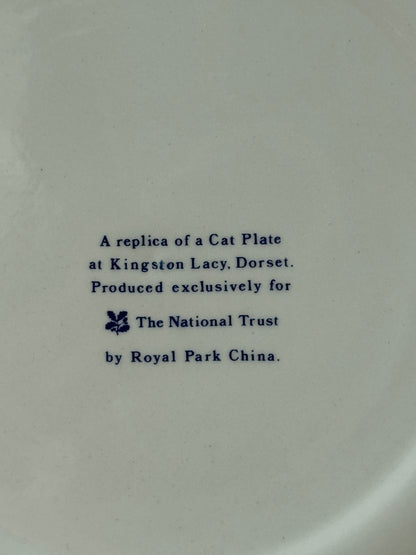 Vintage National Trust Kingston Lacy Cat Plate by Royal Park China | c.1990s
