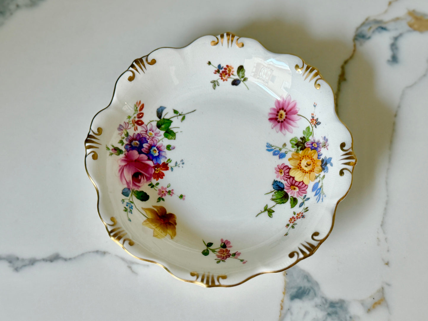 Vintage Royal Crown Derby ‘Derby Posies’ Bone China Trinket Dish, c.1952–1975
