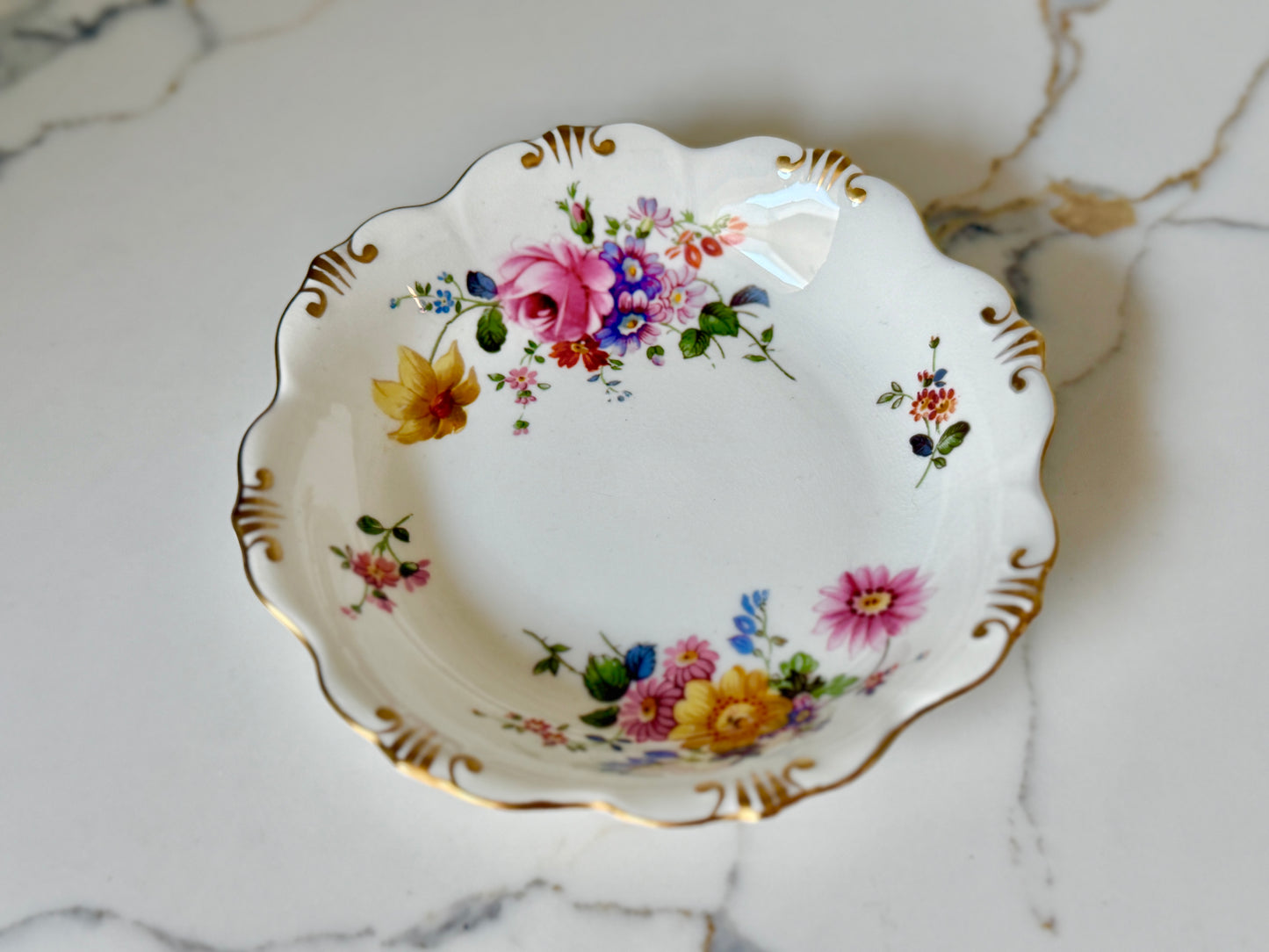 Vintage Royal Crown Derby ‘Derby Posies’ Bone China Trinket Dish, c.1952–1975