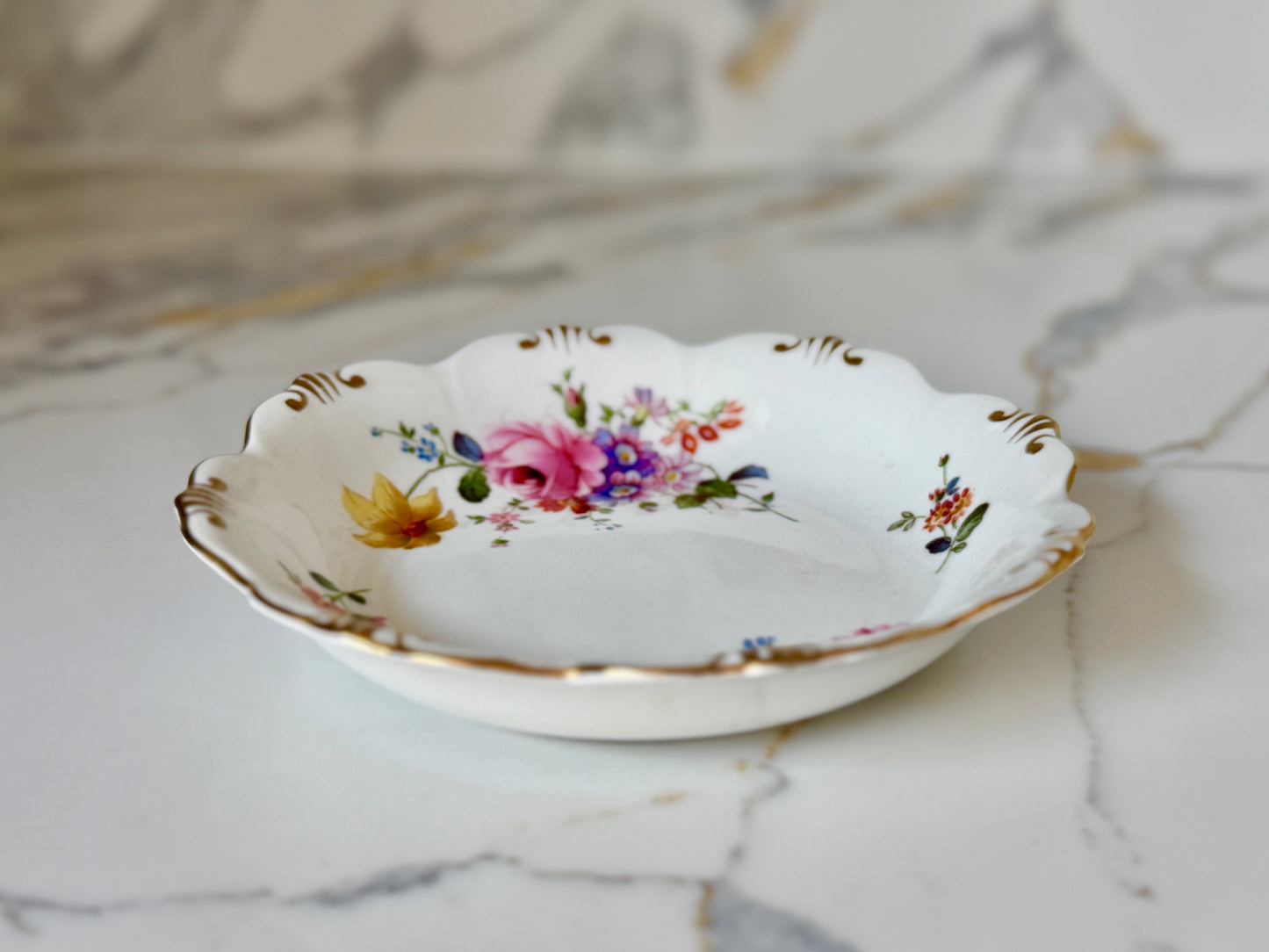 Vintage Royal Crown Derby ‘Derby Posies’ Bone China Trinket Dish, c.1952–1975
