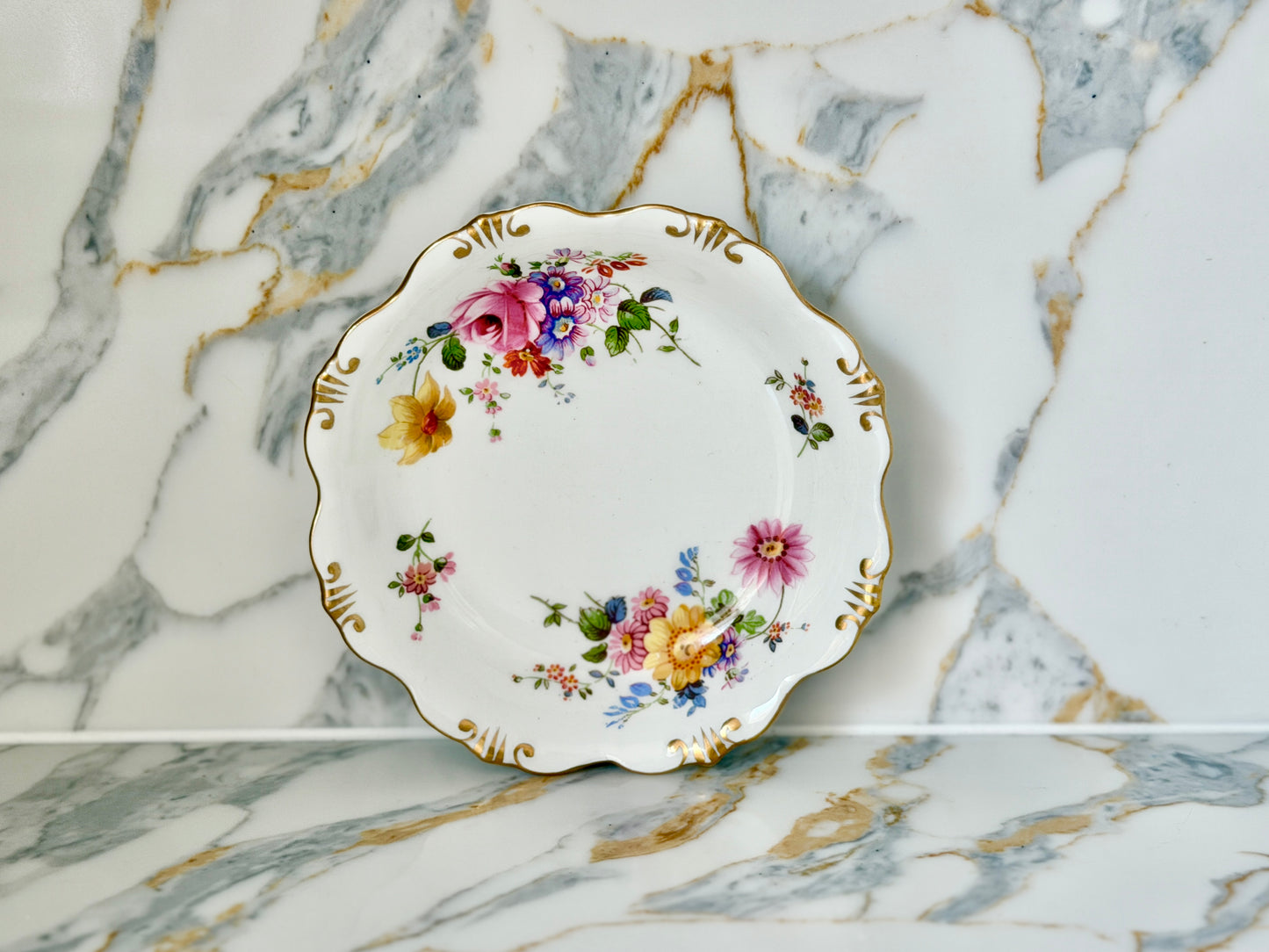 Vintage Royal Crown Derby ‘Derby Posies’ Bone China Trinket Dish, c.1952–1975