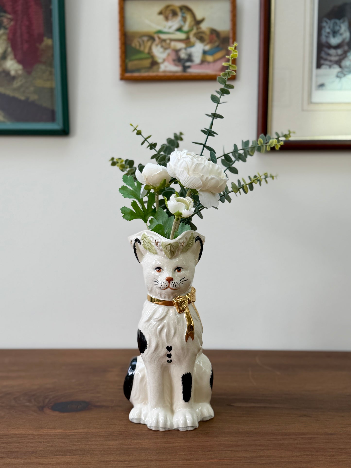 Vintage Staffordshire Cat Pitcher Jug by Royale Stratford, Late 1990s