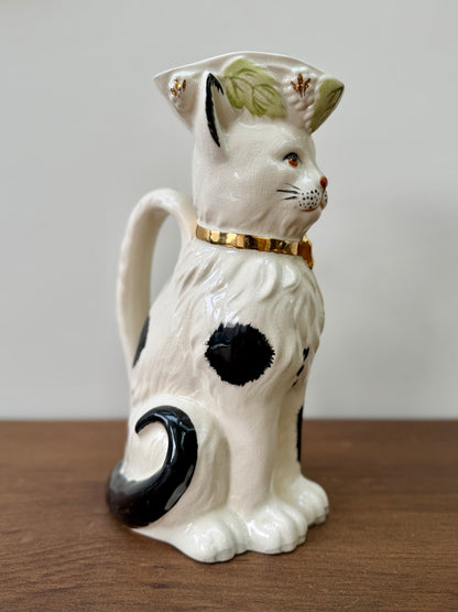 Vintage Staffordshire Cat Pitcher Jug by Royale Stratford, Late 1990s