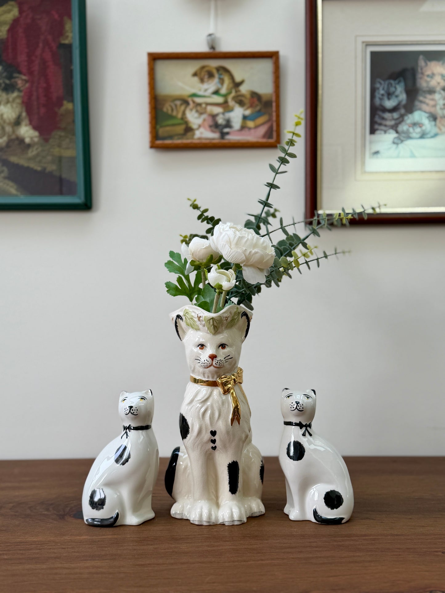 Vintage Staffordshire Cat Pitcher Jug by Royale Stratford, Late 1990s