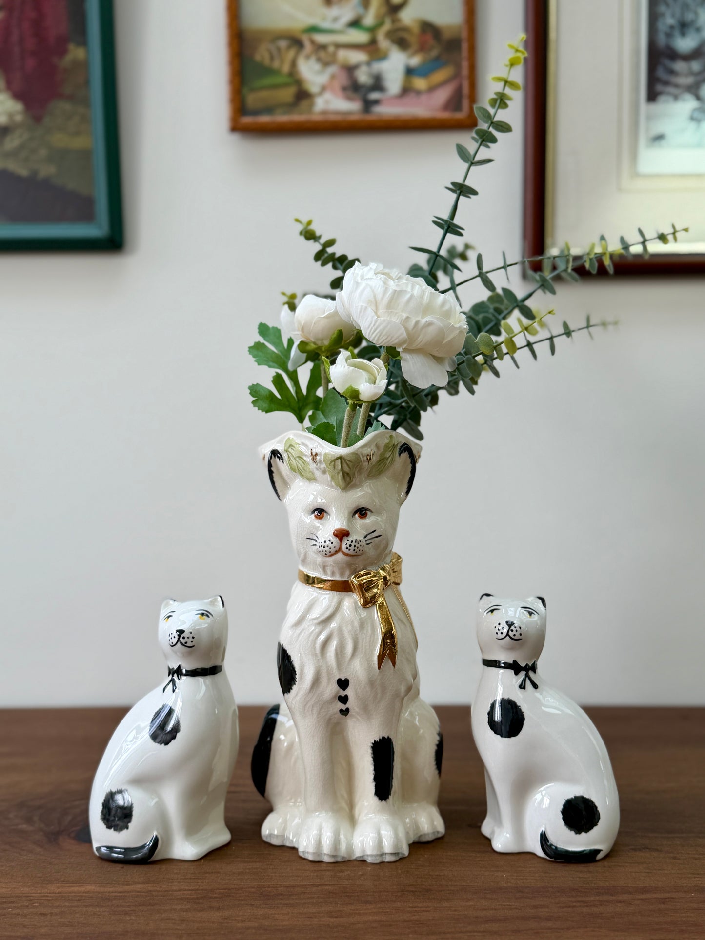 Vintage Staffordshire Cat Pitcher Jug by Royale Stratford, Late 1990s