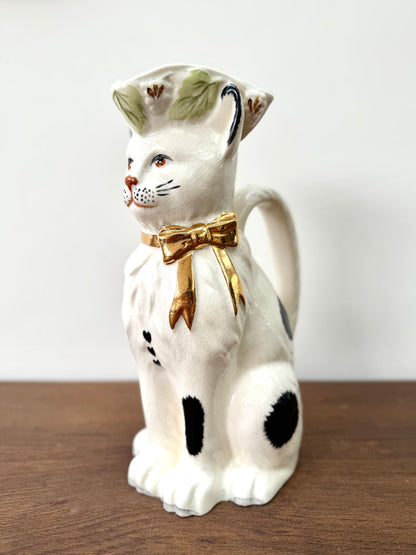 Vintage Staffordshire Cat Pitcher Jug by Royale Stratford, Late 1990s