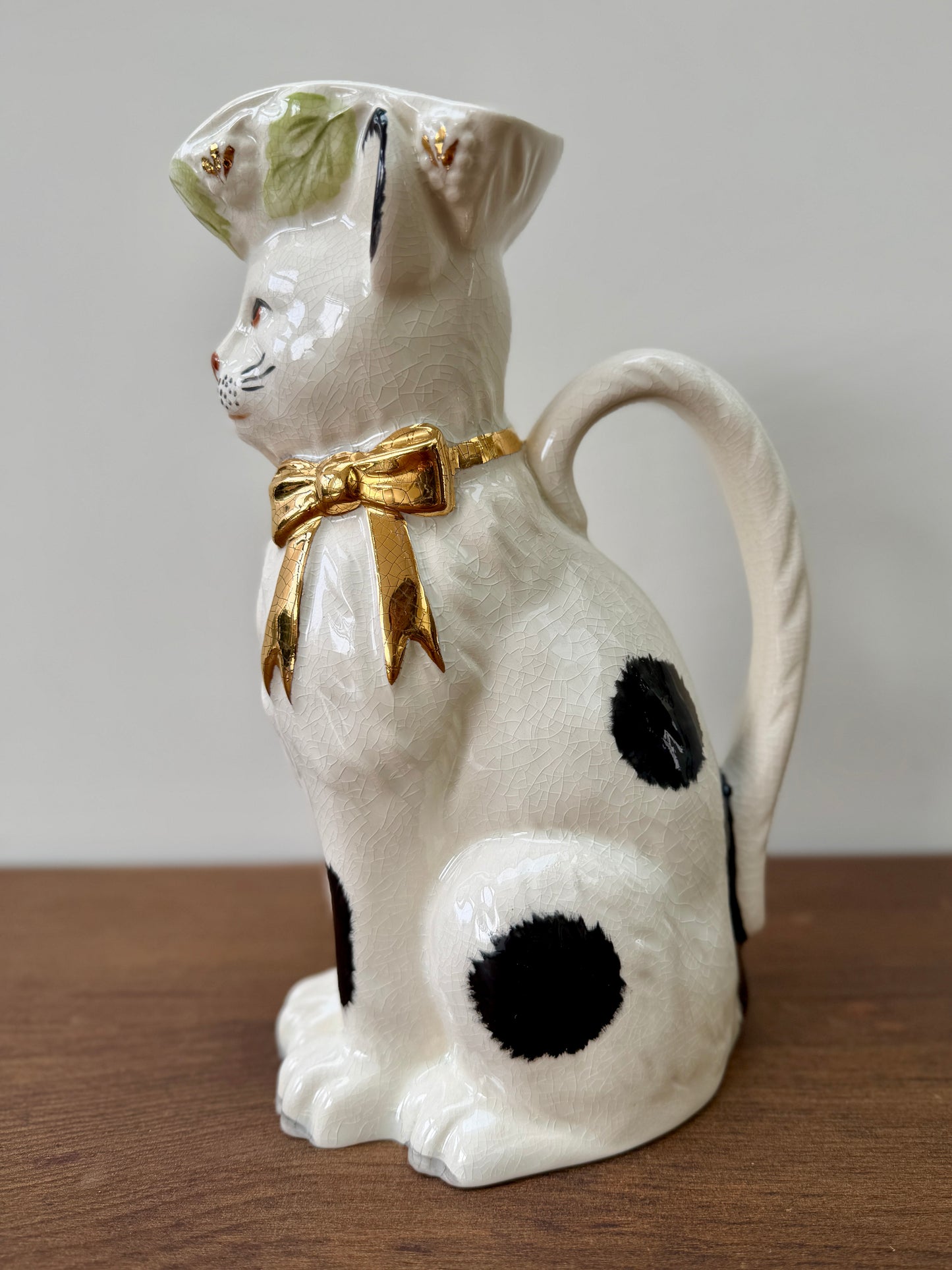 Vintage Staffordshire Cat Pitcher Jug by Royale Stratford, Late 1990s