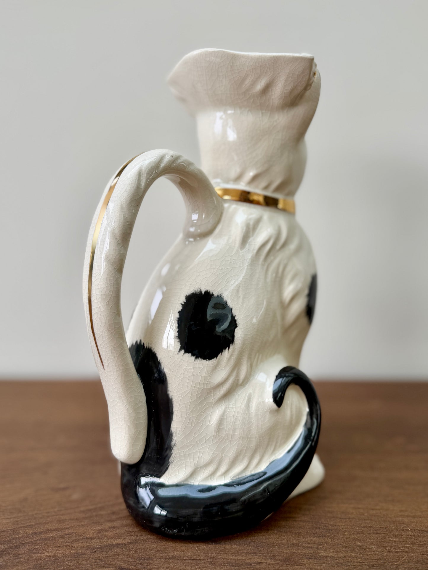 Vintage Staffordshire Cat Pitcher Jug by Royale Stratford, Late 1990s