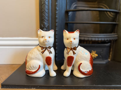 ヴィンテージ、ウィリアム・ケント社スタッフォードシャーキャット（２匹セット）｜1940〜1950年代頃