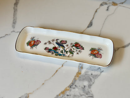 Vintage Wedgwood Kutani Crane Bone China Oblong Mint Tray, 1971–1998