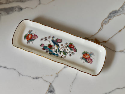 Vintage Wedgwood Kutani Crane Bone China Oblong Mint Tray, 1971–1998