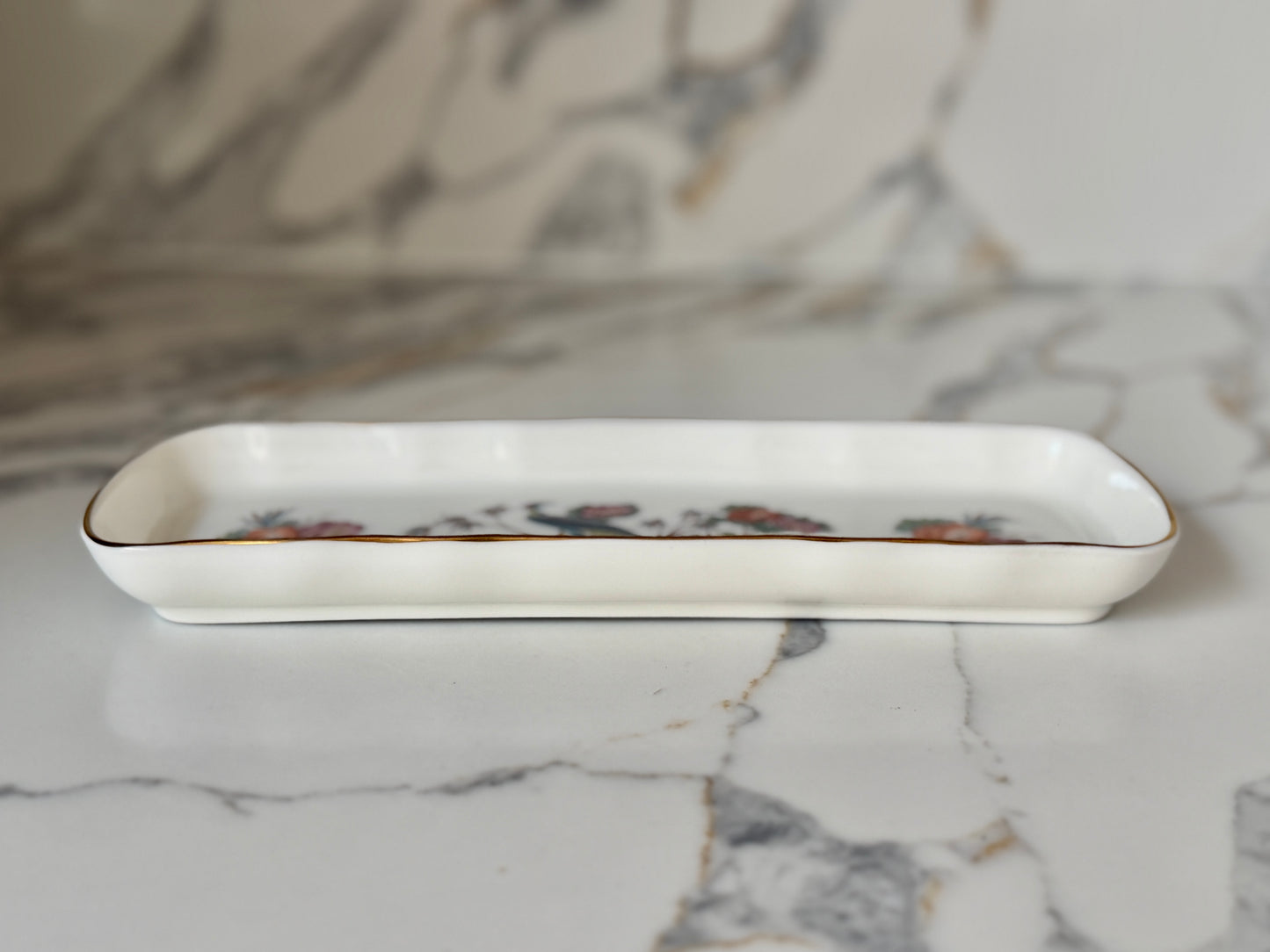 Vintage Wedgwood Kutani Crane Bone China Oblong Mint Tray, 1971–1998