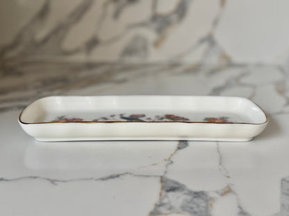 Vintage Wedgwood Kutani Crane Bone China Oblong Mint Tray, 1971–1998