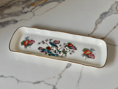Vintage Wedgwood Kutani Crane Bone China Oblong Mint Tray, 1971–1998