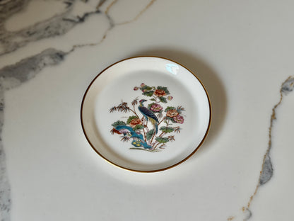 Vintage Wedgwood Kutani Crane Bone China Round Trinket Dish, 1971–1998
