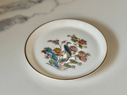 Vintage Wedgwood Kutani Crane Bone China Round Trinket Dish, 1971–1998