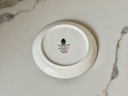 Vintage Wedgwood Kutani Crane Bone China Round Trinket Dish, 1971–1998