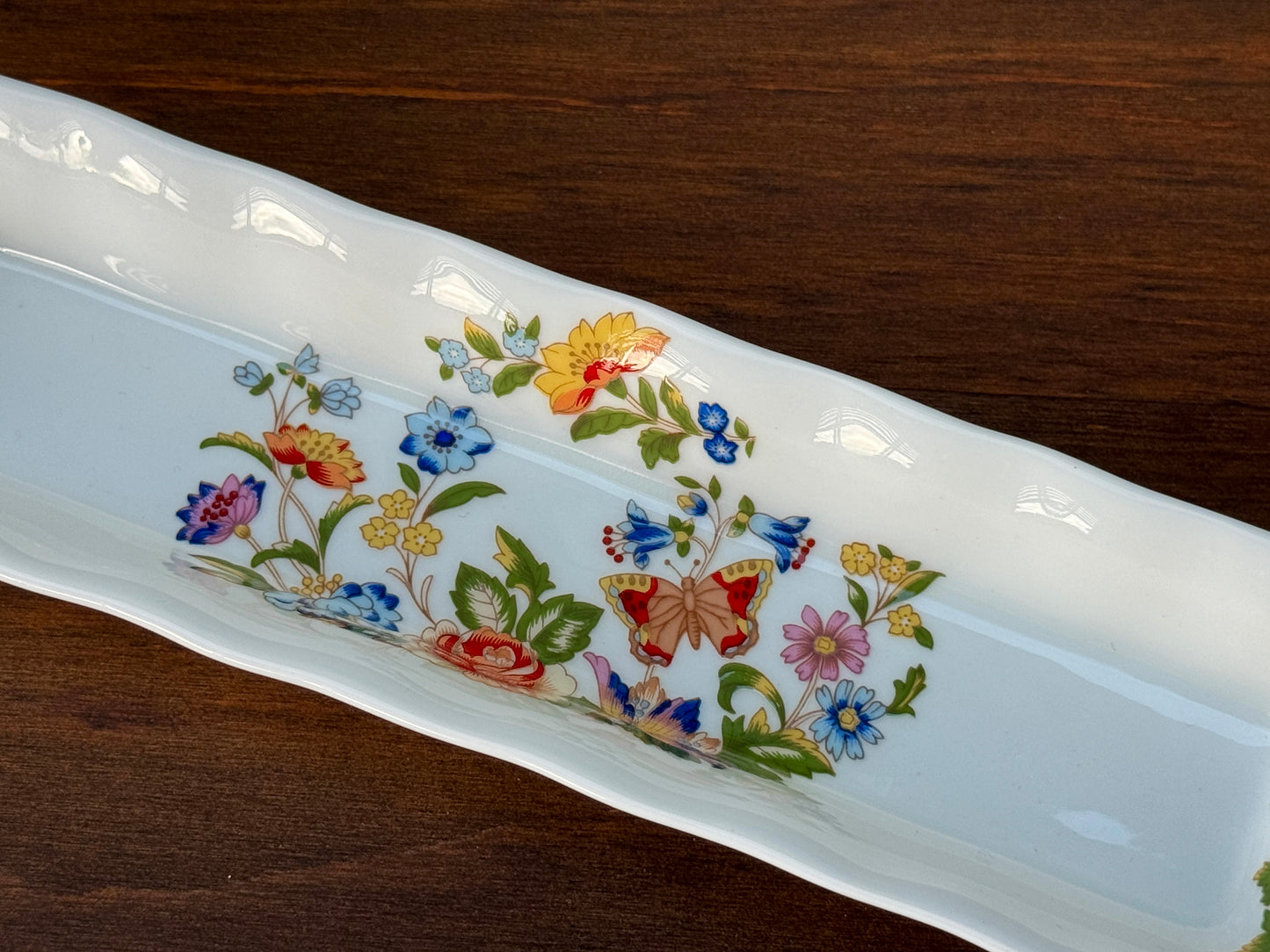 Vintage Aynsley 'Cottage Garden' Rectangular Pen or Mint Tray