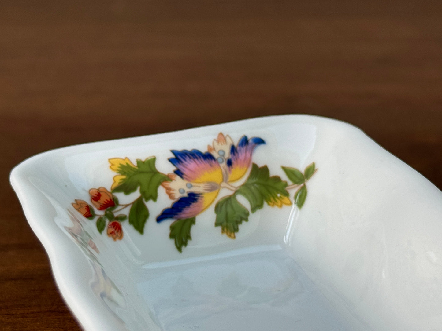 Vintage Aynsley 'Cottage Garden' Rectangular Pen or Mint Tray