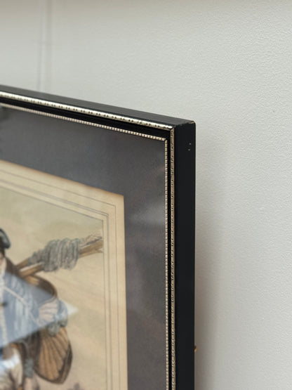 Vintage Print, “Fisherman and Dog at Mont Saint-Miche, Francel” | Mid-20th Century