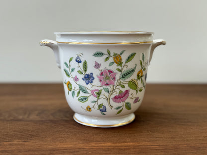 Vintage Minton Haddon Hall Cachepot (Planter) | Bone China with Handles