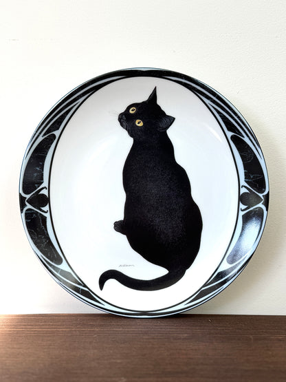 Vintage Wall Plate – Black Cat ‘Expectant Gaze’ from the On Quiet Paws Series by Hans Ruttimann | 1995
