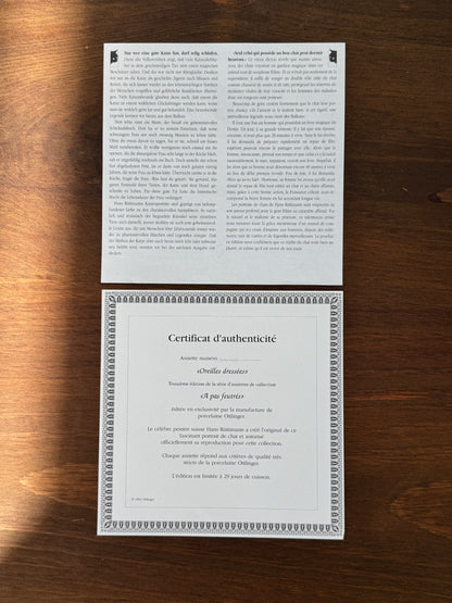 Vintage Wall Plate – Black Cat ‘With Pricked-Up Ears’ from the On Quiet Paws Series by Hans Ruttimann | 1995