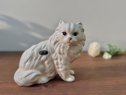 ヴィンテージ、ホワイトペルシャ猫フィギュリン｜クーパークラフト（サマーバンク・ポタリー）1970年頃